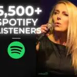 5,500 Spotify Listeners award